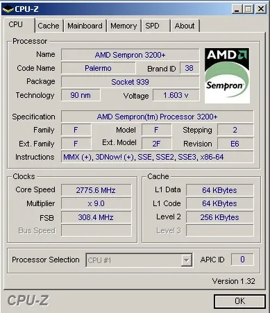Розганяємо і тестуємо sempron 3200 під socket 939