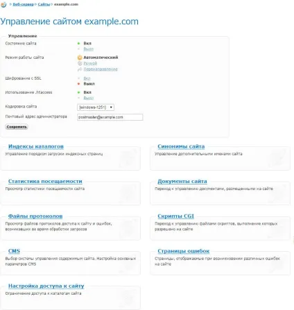 Робота з сайтом в панелі управління (робота) Робота з сайтом в панелі управління