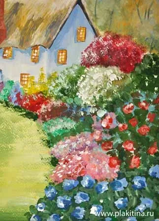 Малюємо гуашшю картину - літній сад, урок гуашшю, малювання гуашшю, урок малювання гуашшю (малювання гуашшю) Малюємо гуашшю картину - літній сад, урок гуашшю, малювання гуашшю, урок малювання гуашшю