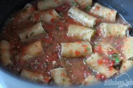 Рецепт - фаршировані куркою макарони