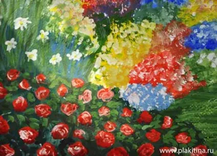 Малюємо гуашшю картину - літній сад, урок гуашшю, малювання гуашшю, урок малювання гуашшю (малюємо гуашшю картину) Малюємо гуашшю картину - літній сад, урок гуашшю, малювання гуашшю, урок малювання гуашшю