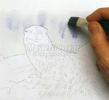 Малюємо аквареллю видру