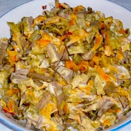 Салат обжорка з м'ясом 5 кращих рецептів (Обжорка копченою куркою) Салат обжорка з м'ясом 5 кращих рецептів