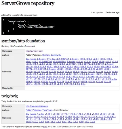 Satis створіть свій власний репозиторій composer (repository) Satis створіть свій власний репозиторій composer