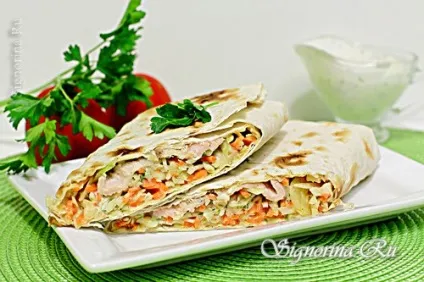 Шаурма по-домашньому зі свининою і овочами рецепт з фото (сіллю меленим перцем) Шаурма по-домашньому зі свининою і овочами рецепт з фото