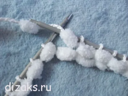 Шарф з помпонами пряжі спицями, dizаks дизайн - аксесуари (помпонами) Шарф з помпонами пряжі спицями, dizаks дизайн - аксесуари