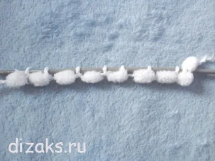 Шарф з помпонами пряжі спицями, dizаks дизайн - аксесуари (помпонами пряжі спицями) Шарф з помпонами пряжі спицями, dizаks дизайн - аксесуари