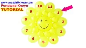Сонце сонечко з повітряних куль своїми руками balloon sun tutorial, дитячі свята - ромашка (повітряних) Сонце сонечко з повітряних куль своїми руками balloon sun tutorial, дитячі свята - ромашка