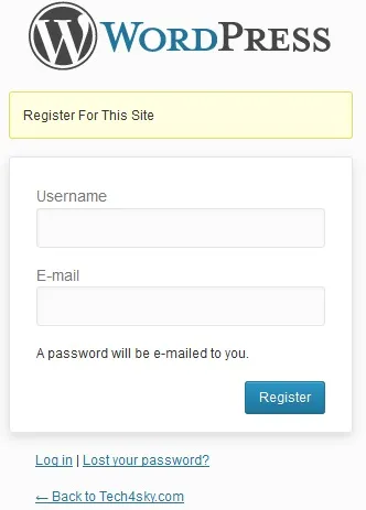 Створюємо кастомную форму реєстрації користувачів на wordpress