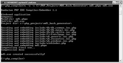 Створення exe додатків на php
