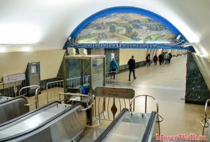 Станція метро Мар'їна роща - прогулянки по москві, метро (розташовані мозаїчні панно) Станція метро Мар'їна роща - прогулянки по москві, метро