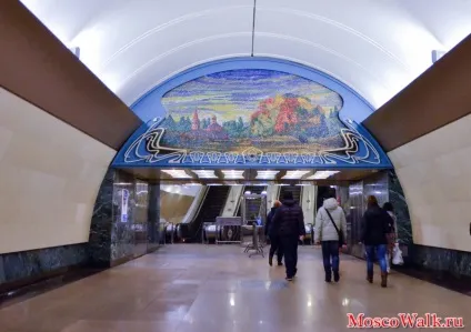 Станція метро Мар'їна роща - прогулянки по москві, метро (розташовані мозаїчні панно) Станція метро Мар'їна роща - прогулянки по москві, метро