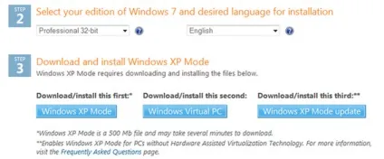 Установка windows xp mode на windows 7 basic і premium