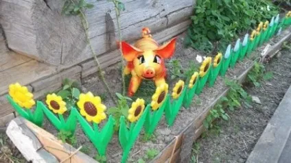 Прикраси з пластикових пляшок в ландшафтному дизайні (фото) (дизайні) Прикраси з пластикових пляшок в ландшафтному дизайні (фото)
