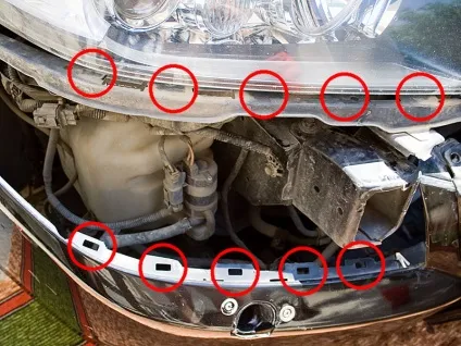 Усуваємо щілини під фарами на honda accord