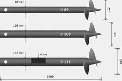 Гвинтові палі розрахунок кількості гвинтових паль (кількості) Гвинтові палі розрахунок кількості гвинтових паль