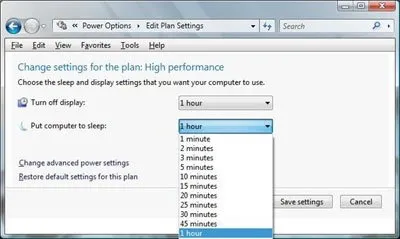 Включення нового сплячого режиму в windows vista (mail) Включення нового сплячого режиму в windows vista