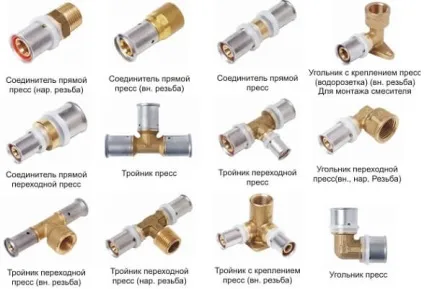 Як монтуються металопластикові труби і які потрібні фітинги (бувають наступних видів) Як монтуються металопластикові труби і які потрібні фітинги