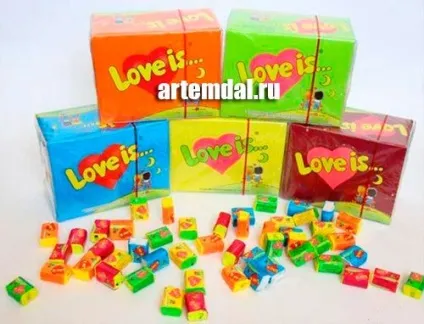 Жуйка (жувальна гумка) love is (love) Жуйка (жувальна гумка) love is