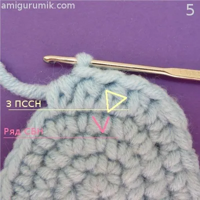 Амигуруми петлі - пссн (напівстовпчик з накидом) - - (пссн) Амигуруми петлі - пссн (напівстовпчик з накидом) - -