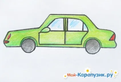 Як намалювати машину олівцем поетапно (легкової машини колеса) Як намалювати машину олівцем поетапно