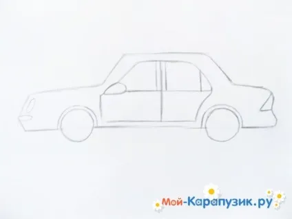 Як намалювати машину олівцем поетапно (легкової машини колеса) Як намалювати машину олівцем поетапно