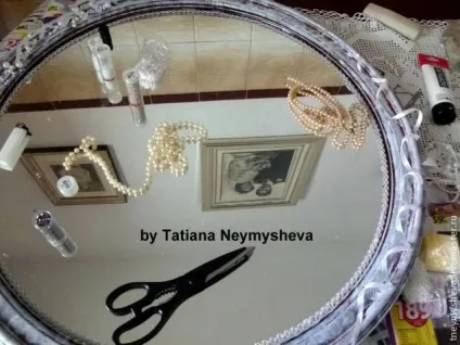 Декорування старого дзеркала - ярмарок майстрів - ручна робота, handmade (намистини скляні) Декорування старого дзеркала - ярмарок майстрів - ручна робота, handmade