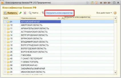 Як оновити класифікатор банків в 1с (банків) Як оновити класифікатор банків в 1с