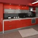 Дизайн інтер'єру чорно-червоній кухні, інтер'єр кухні (інтер'єр) Дизайн інтер'єру чорно-червоній кухні, інтер'єр кухні