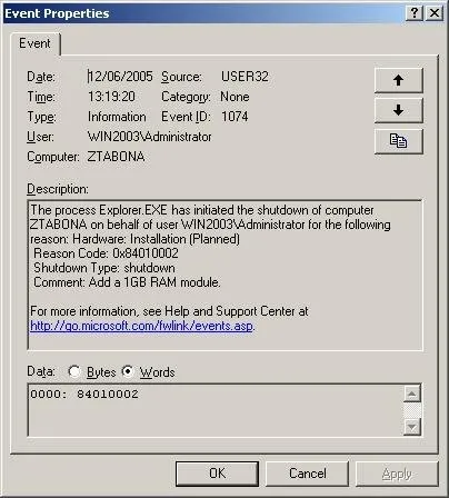 Як відключити службу обліку виключень в windows 2003 (tftp) Як відключити службу обліку виключень в windows 2003
