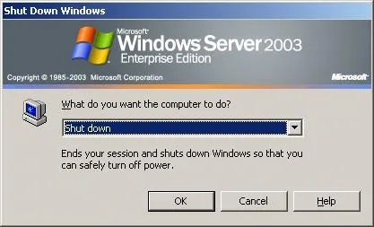 Як відключити службу обліку виключень в windows 2003 (windows server 2003) Як відключити службу обліку виключень в windows 2003