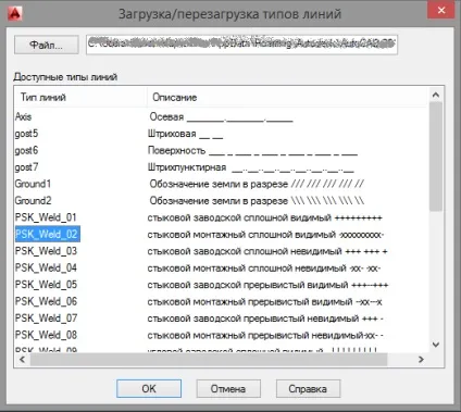 Як додати типи ліній в autocad