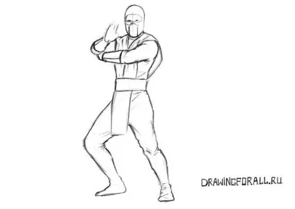 Як намалювати поетапно скорпіона з mortal kombat (намалювати поетапно) Як намалювати поетапно скорпіона з mortal kombat