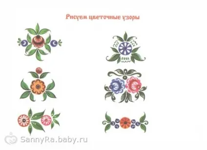 Як намалювати городецкую розпис