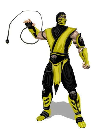 Як намалювати скорпіона (scorpion) з mortal kombat (скорпіона) Як намалювати скорпіона (scorpion) з mortal kombat