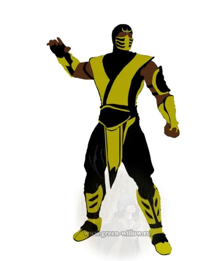 Як намалювати скорпіона (scorpion) з mortal kombat (скорпіона) Як намалювати скорпіона (scorpion) з mortal kombat