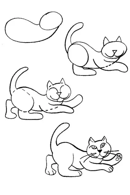 Як намалювати кошеня кота і кішку (кошеня) Як намалювати кошеня кота і кішку