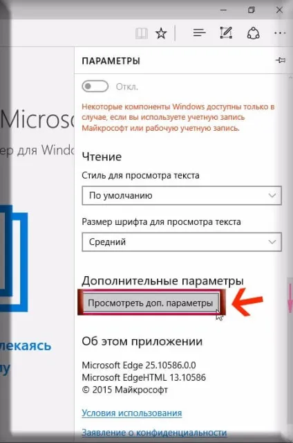 Як включити flash player в браузері microsoft edge