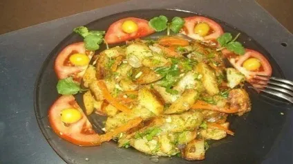 Картопля з овочами, смажена в рукаві (рукаві) Картопля з овочами, смажена в рукаві