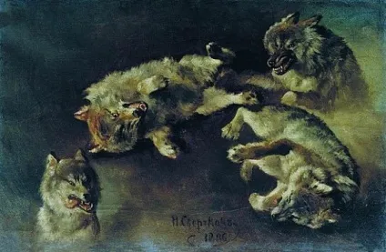 Картини з вовками - купити на подарунок, символізм, тм art-holst (замовити картину на полотні) Картини з вовками - купити на подарунок, символізм, тм art-holst