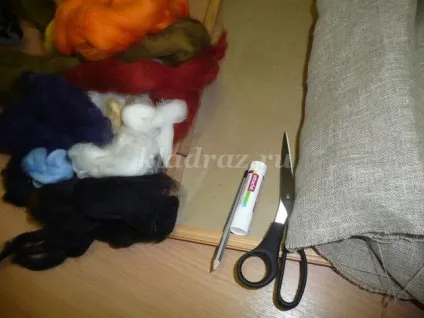 Картина шерстю коти