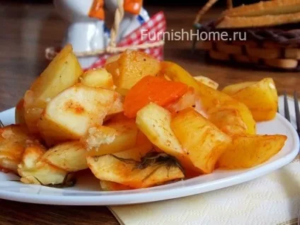Картопля з овочами, запечений в рукаві (запечений) Картопля з овочами, запечений в рукаві