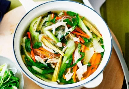 Китайський суп з куркою і локшиною (куркою) Китайський суп з куркою і локшиною