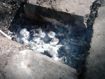 Картопля в фользі на багатті, як запекти картоплю в фользі на багатті (картопля) Картопля в фользі на багатті, як запекти картоплю в фользі на багатті