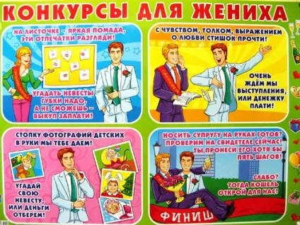 Конкурси та вікторини за третім весільним столом (наречена перед весіллям повинна) Конкурси та вікторини за третім весільним столом