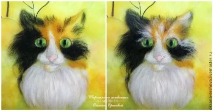 Кот в променях сентября (вовняна живопис) Кот в променях вересня