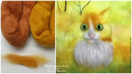 Кот в променях сентября (кіт в променях вересня. Створюємо картину з вовни) Кот в променях вересня