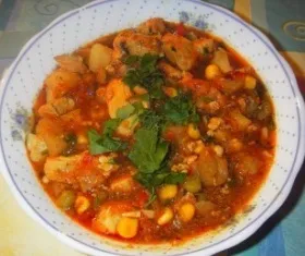 Курка в духовці з овочами, світ жінки (Баранина тушкована овочами) Курка в духовці з овочами, світ жінки