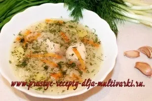 Курячий рисовий суп в мультиварці
