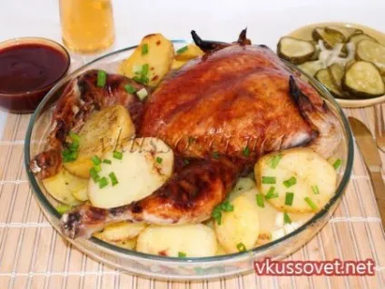 Курка під соусом в духовці, рецепт з покроковими фото (під соусом) Курка під соусом в духовці, рецепт з покроковими фото